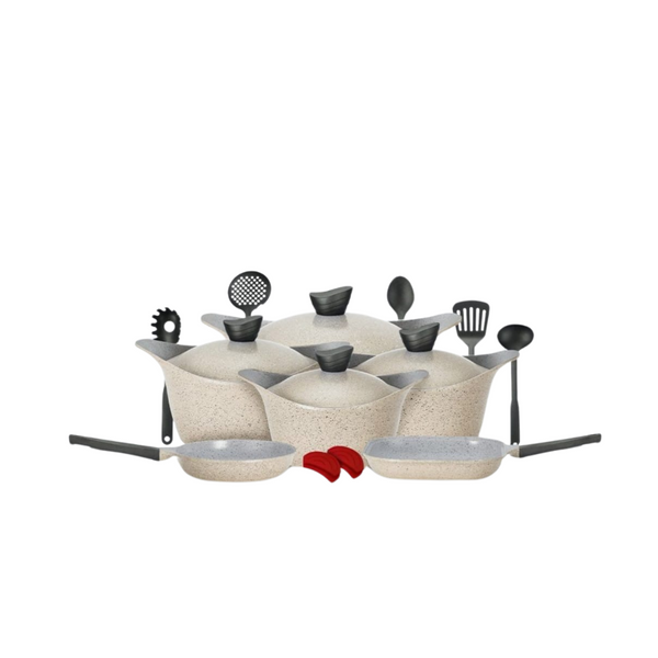 LAHOYA BEIGE MARBLE 17PC  COOKING SET