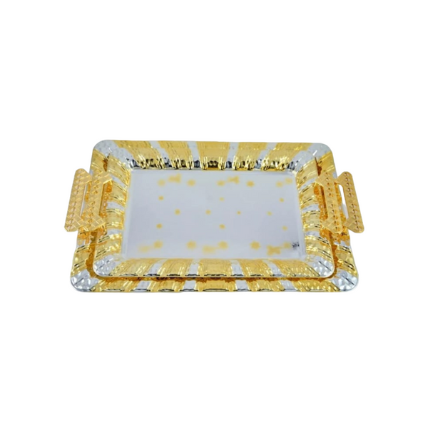 AVCI HOME MAKER T1718 RECT. TRAY ST 2PC L&M SG L: 48x34cm & M:41x29cm