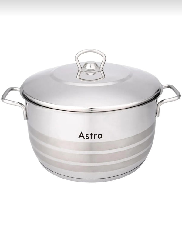 ASTRA CASSEROLE 32x18.5cm 14.8L|18/10| Stainless Steel Premium Cookware| Made in Turkey